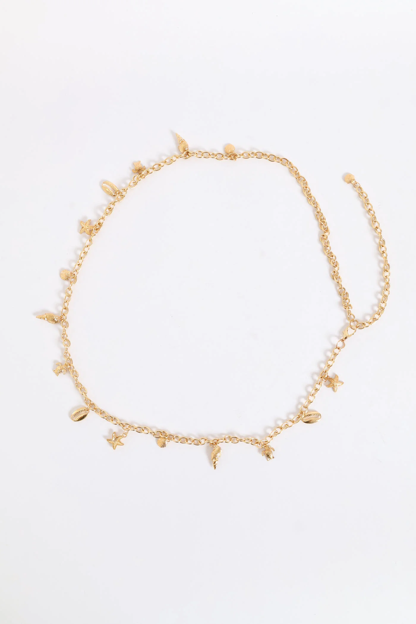 Shell Chain Belt - Gold