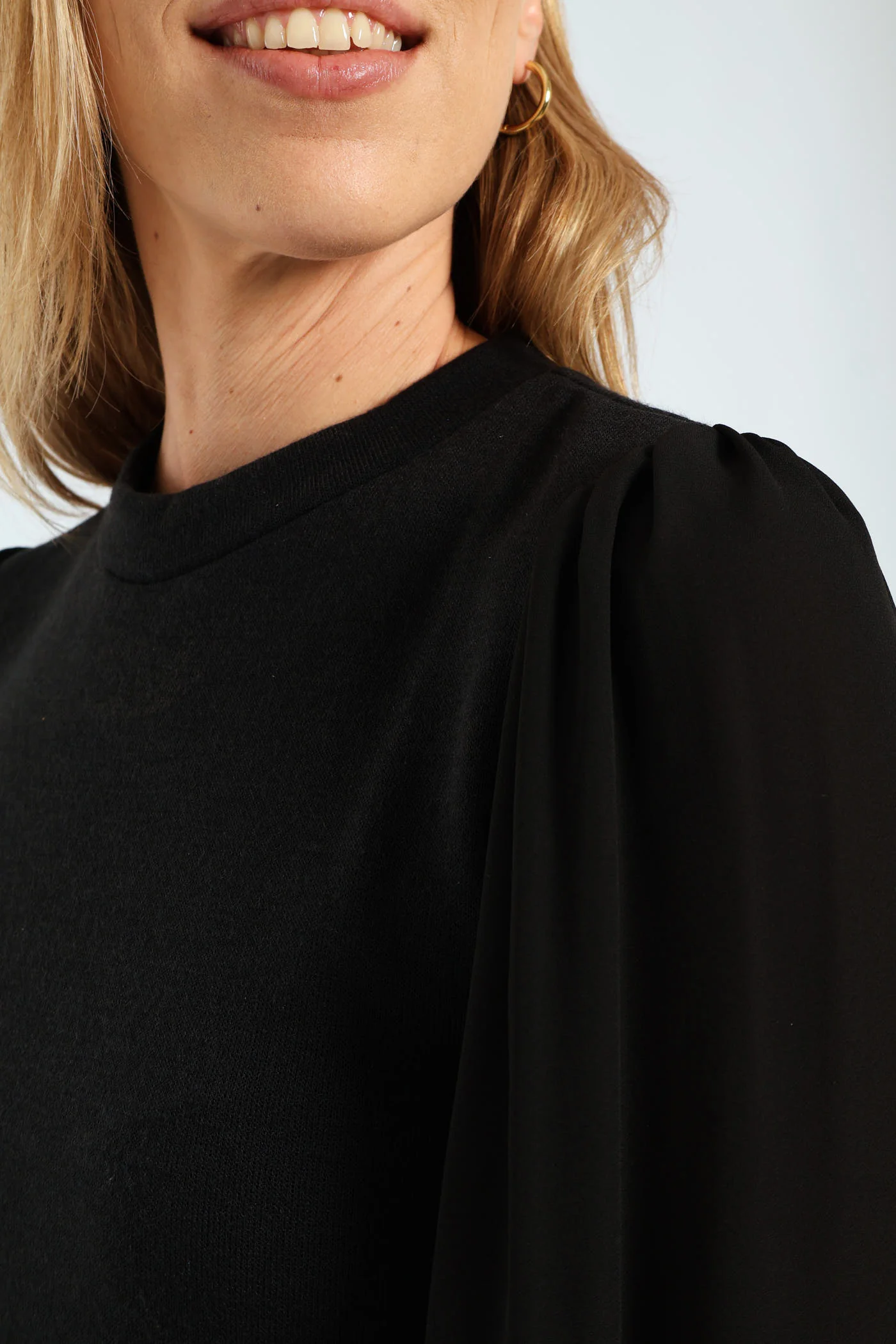 Shift Knitwear Combo Dress - Black - Image 8