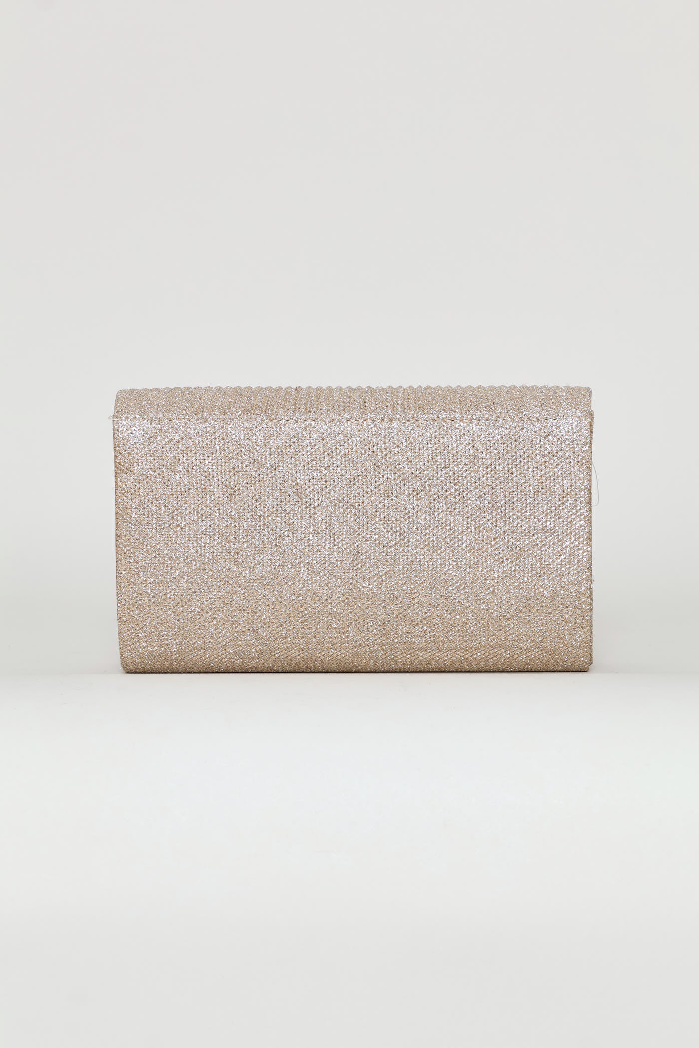Shimmer Pleated Clutch - Champagne - Image 3