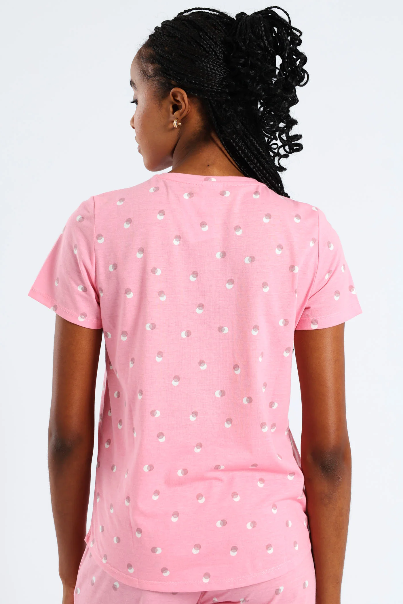 Short Sleeve Spots Tee - Pink - Image 4