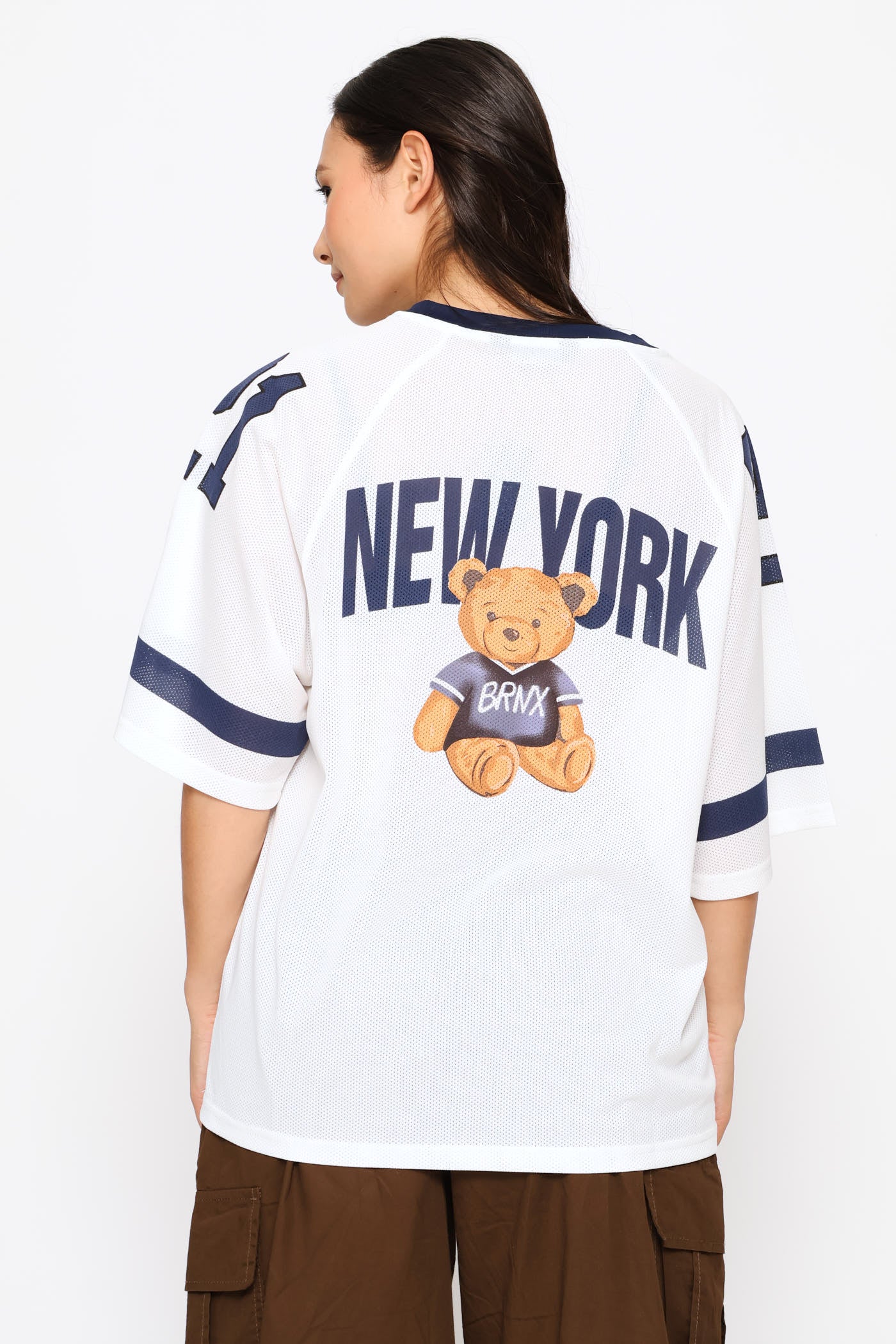 Short Sleeve Teddy Sports Tee - White - Image 2