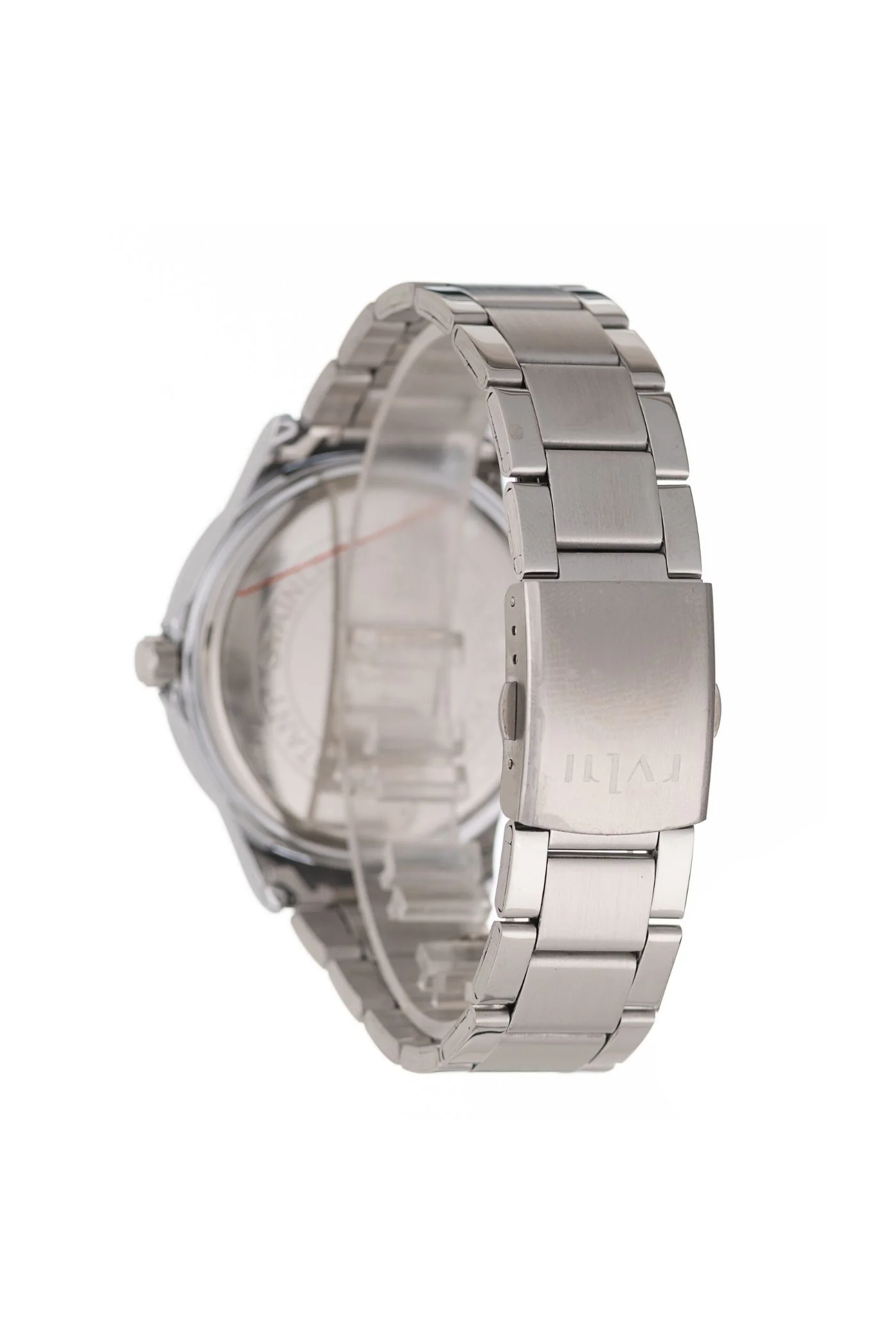 Silver Case & Navy Dial Silver Strap Watch - Silver - Image 3