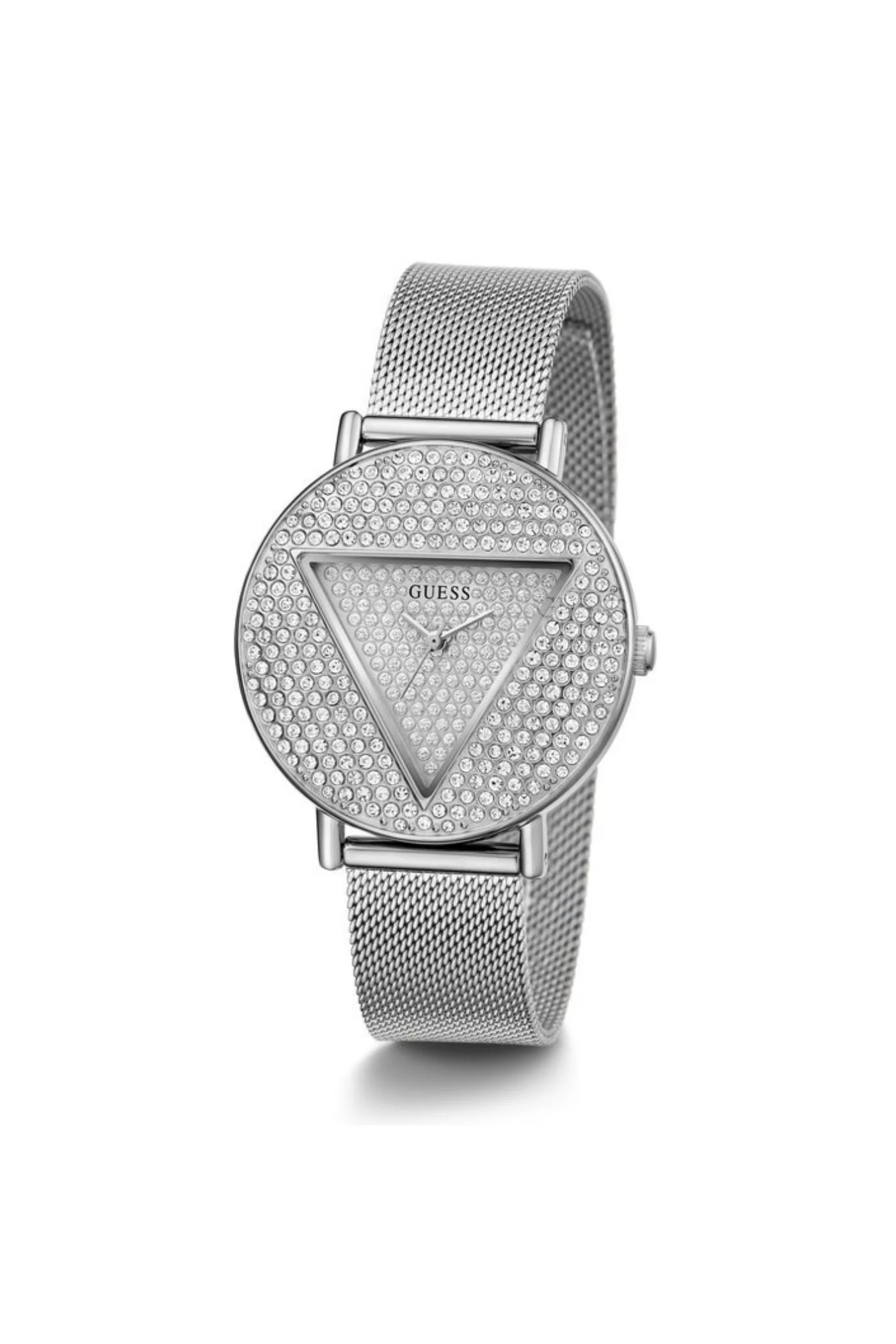 Silver Case With Crystals Sun Glitz Logo Dial Watch - Silver - Image 4