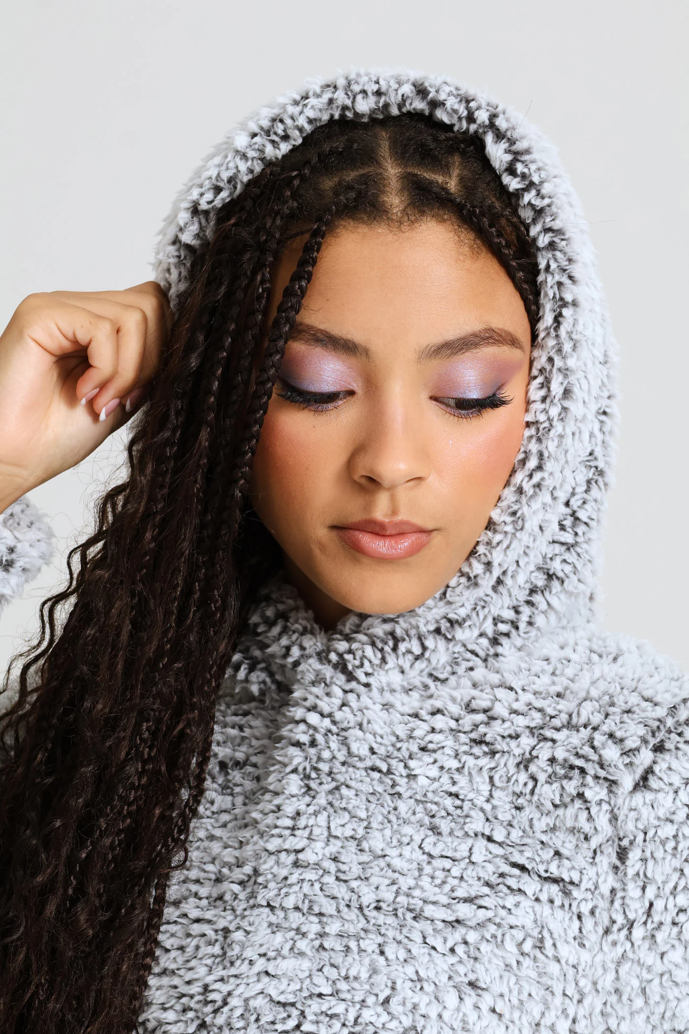 Slim Fit Embossed Snuggie - Grey - Image 3