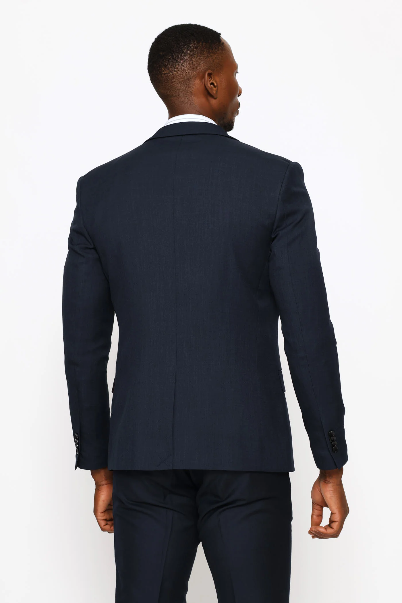 Slim Fit Essential Suit Jacket - Navy - Image 4