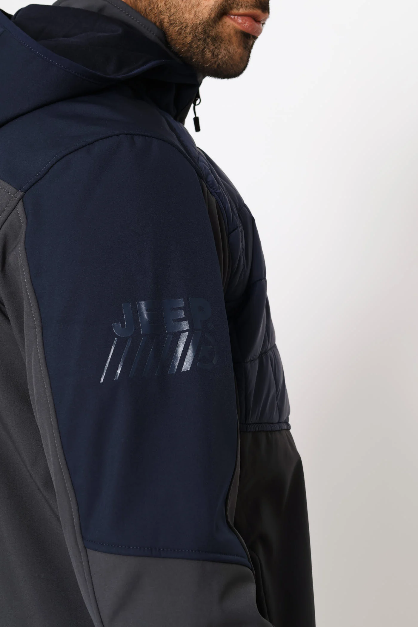 Softshell & Quilting Combination Jacket - Navy - Image 6