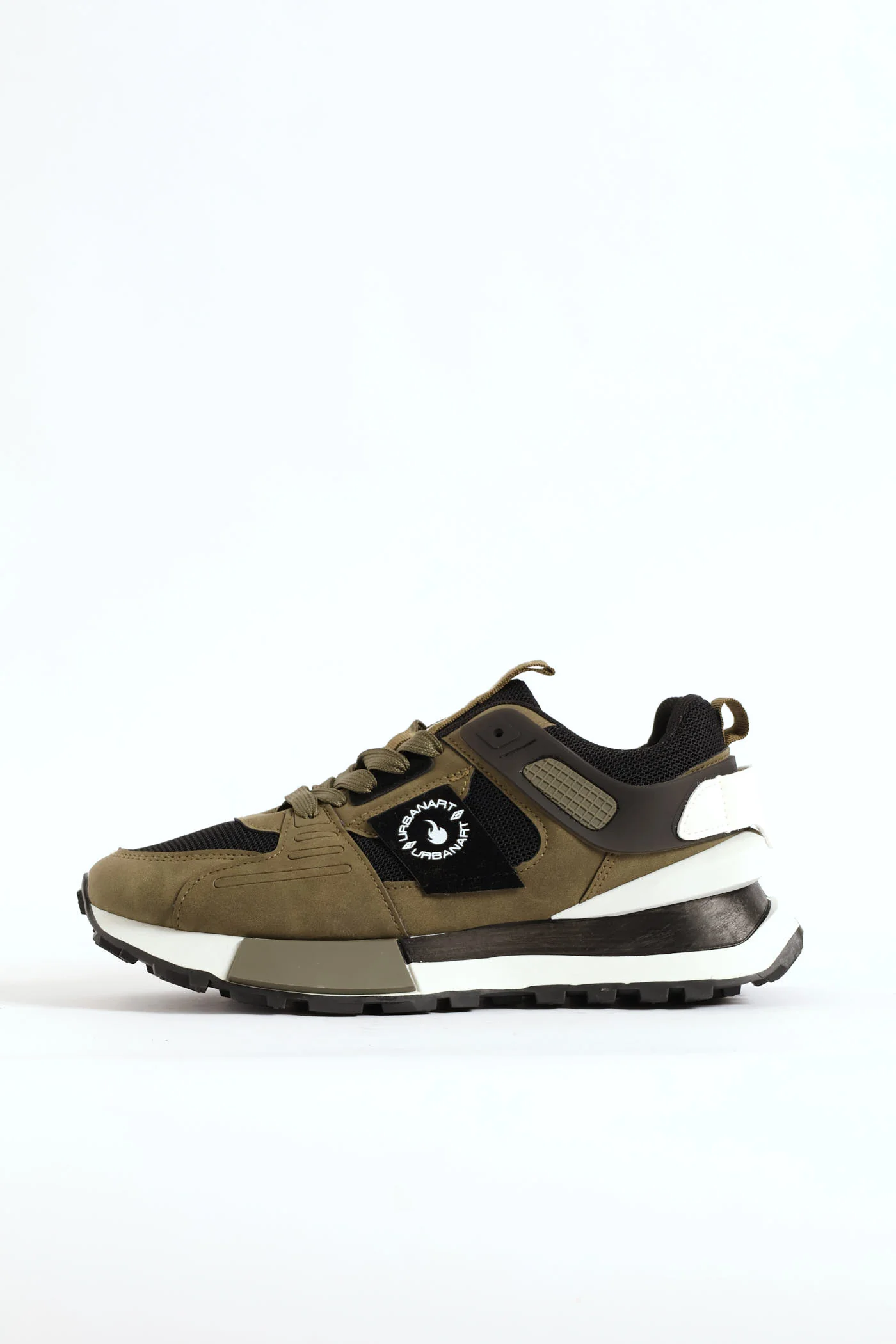 Spirex 1 Nubuck Mesh Panelled Trainer - Olive - Image 6