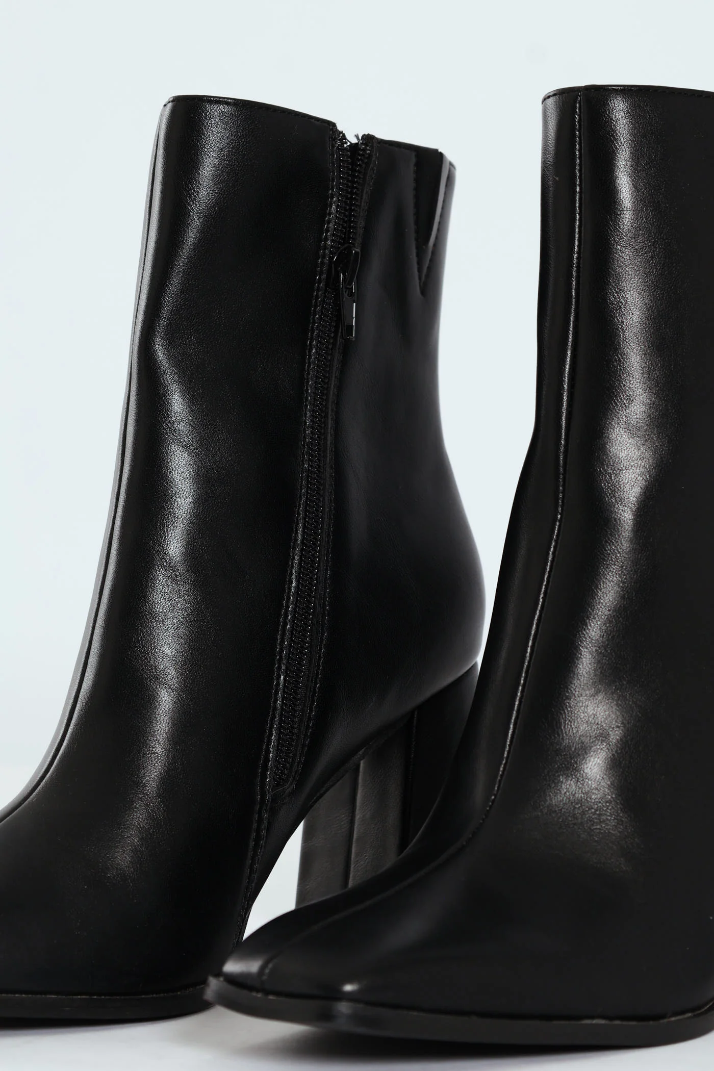 Square Toe Ankle Boot - Black - Image 2