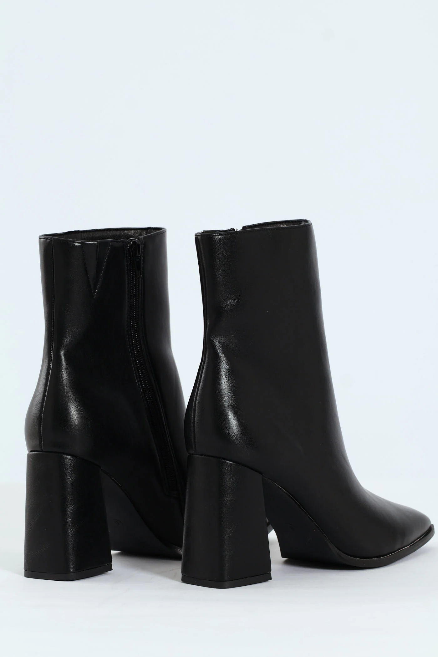 Square Toe Ankle Boot - Black - Image 6