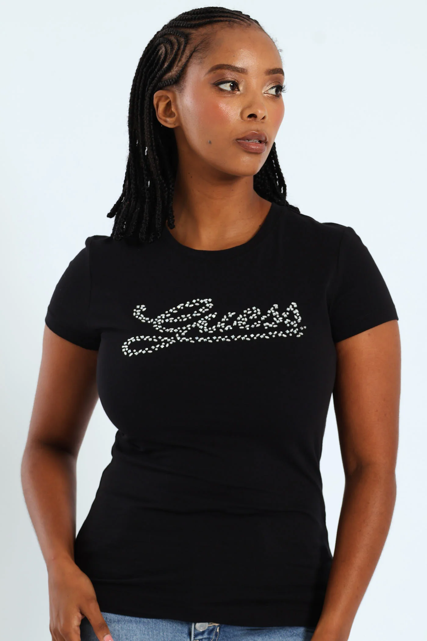 Stone Script Tee - Black