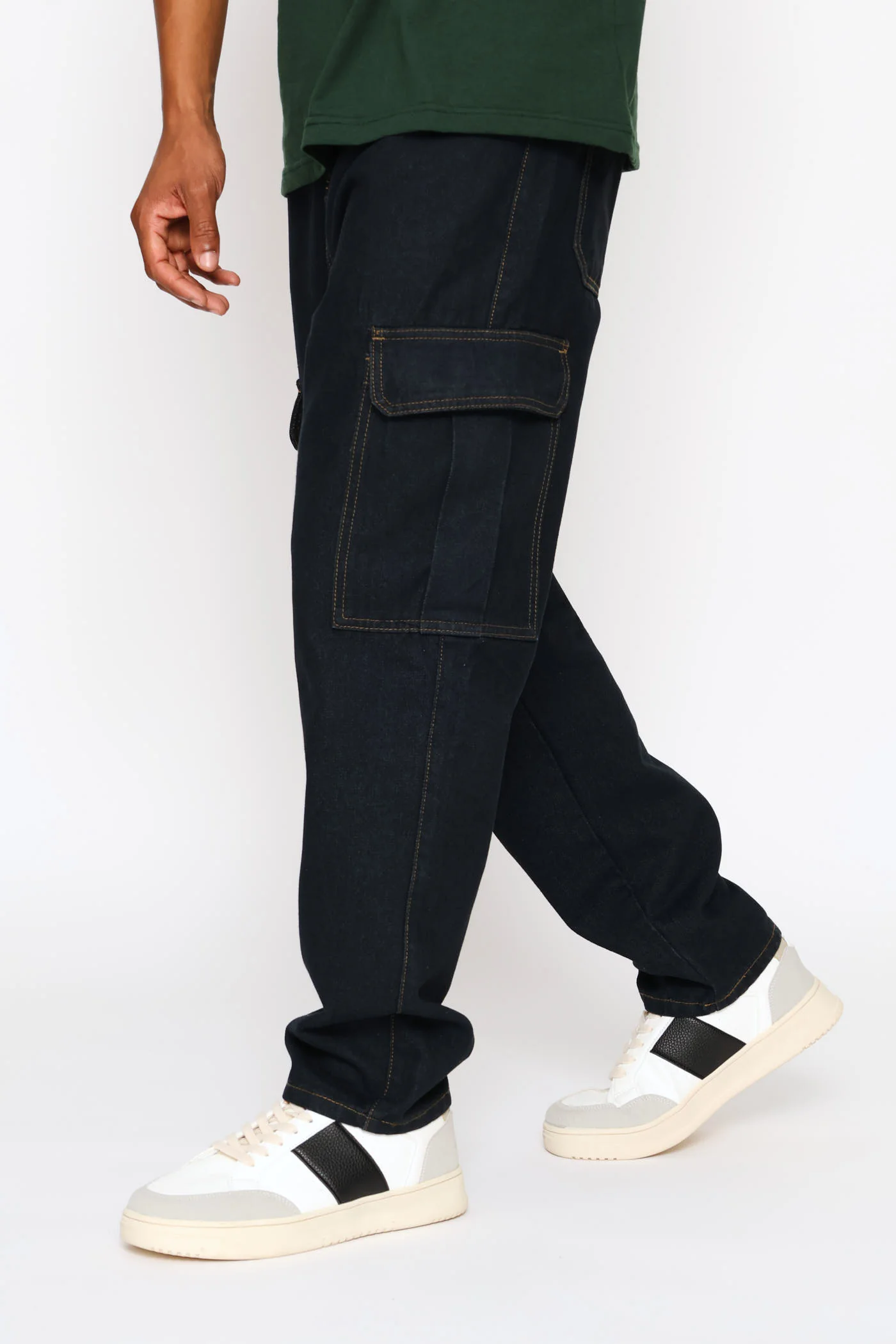Stretch Cargo Denim - Dark Wash - Image 2