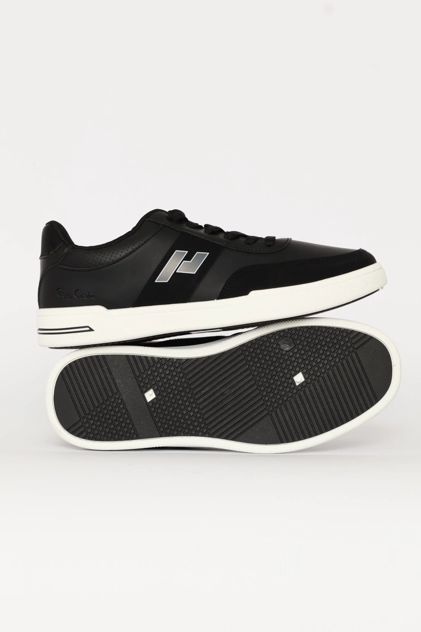 Stripe Detail Court Sneaker - Black