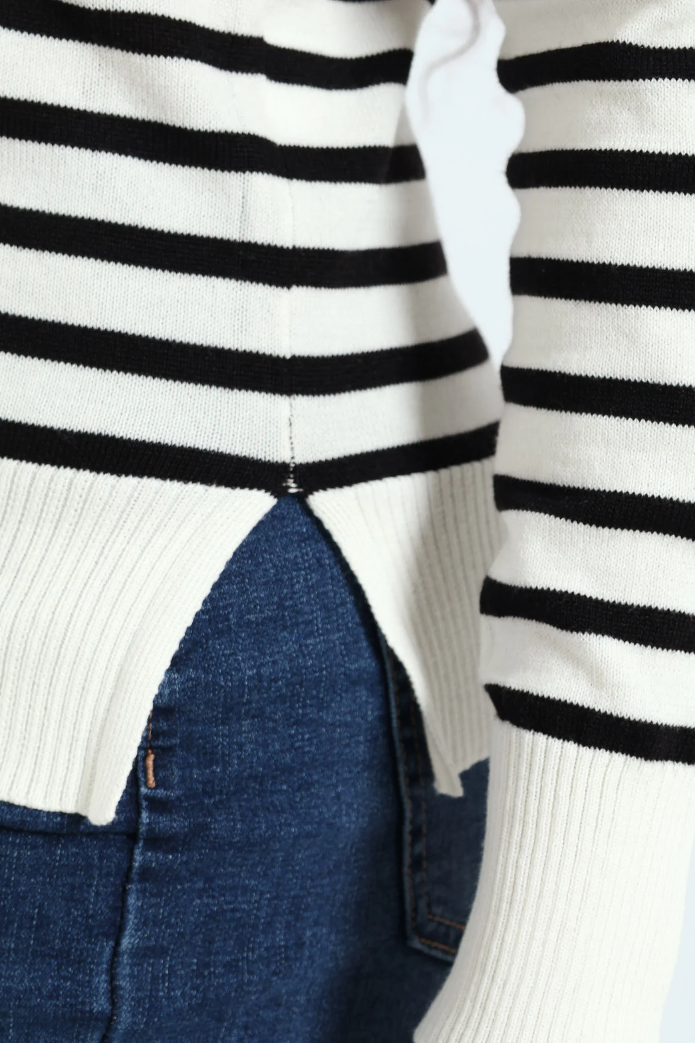 Striped Pullover - Black/Cream - Image 2