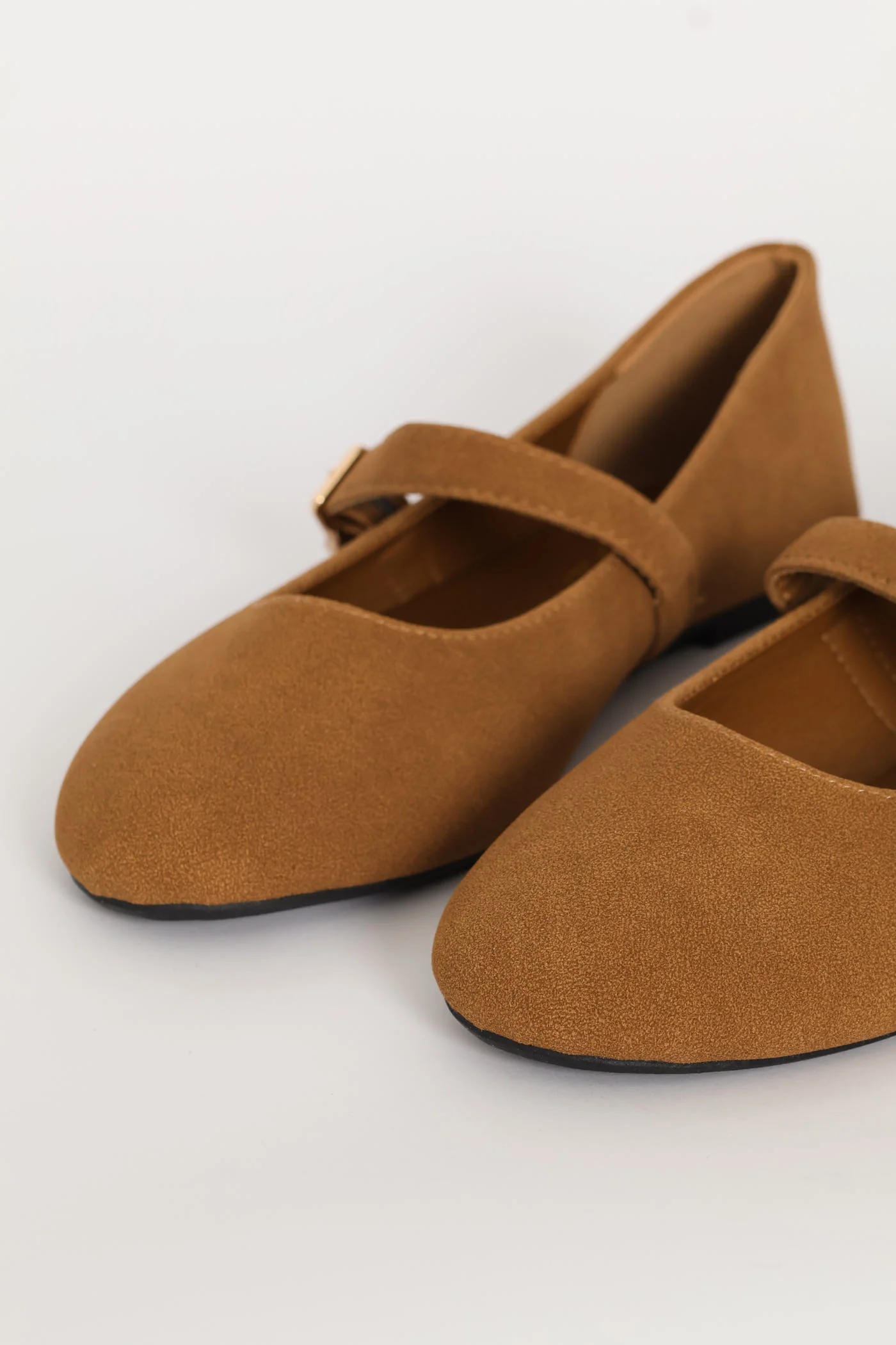 Suede Mary Jane Pump - Tan - Image 4