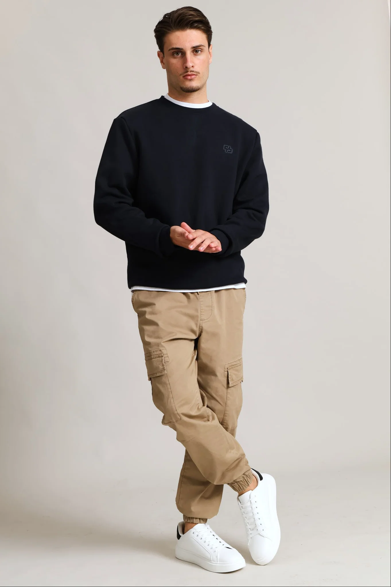 Sweat Crew Top - Navy - Image 4