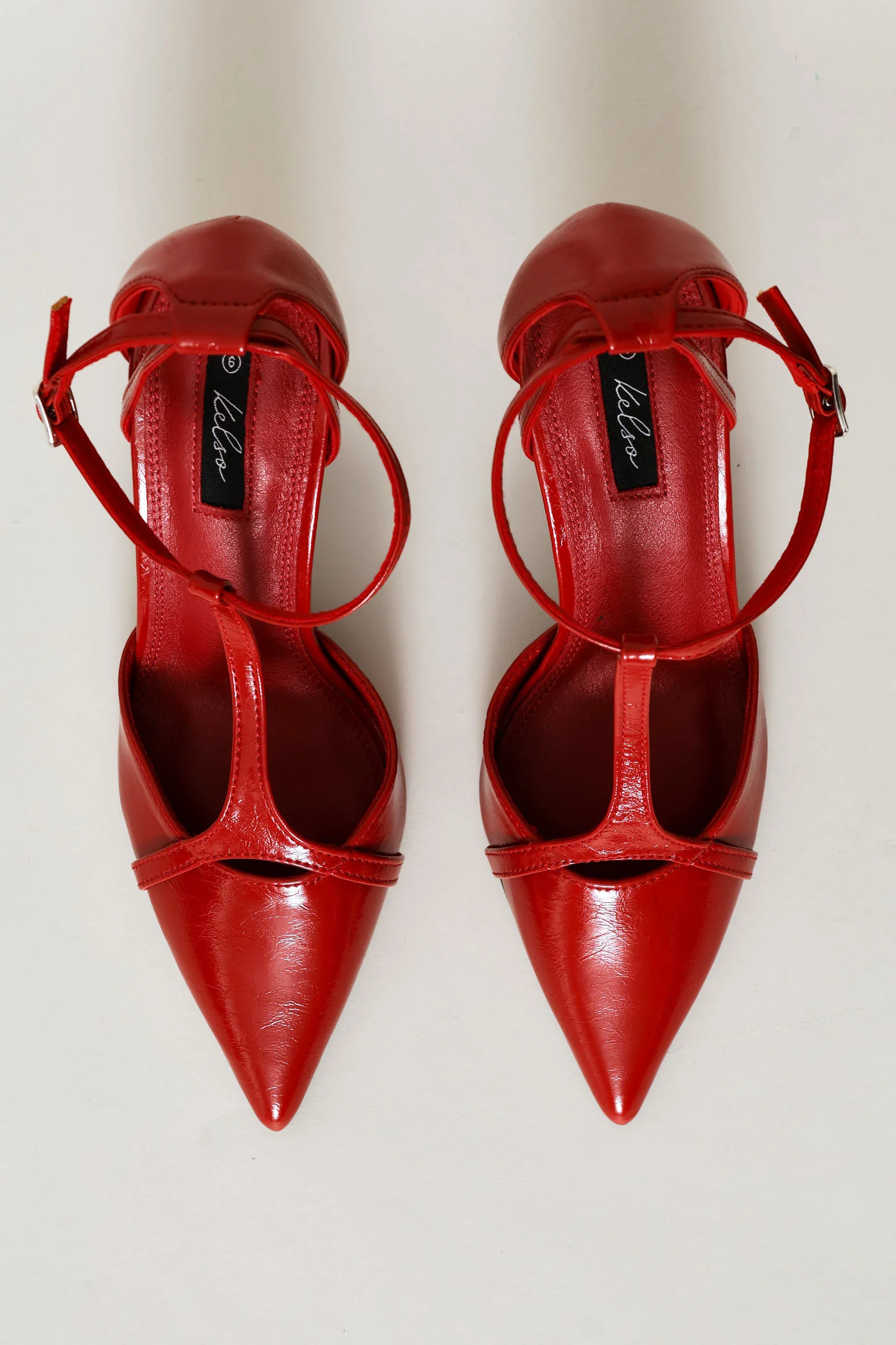 T-Bar Court Heel - Red - Image 3