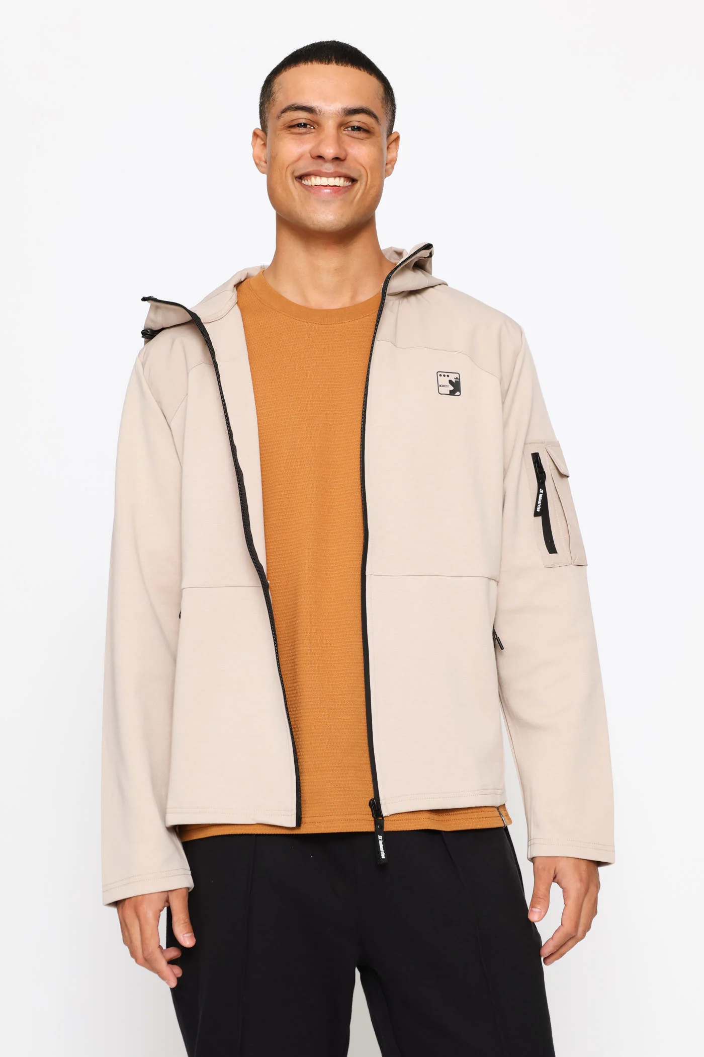 Tech Fleece Zip Through Hoody - Stone