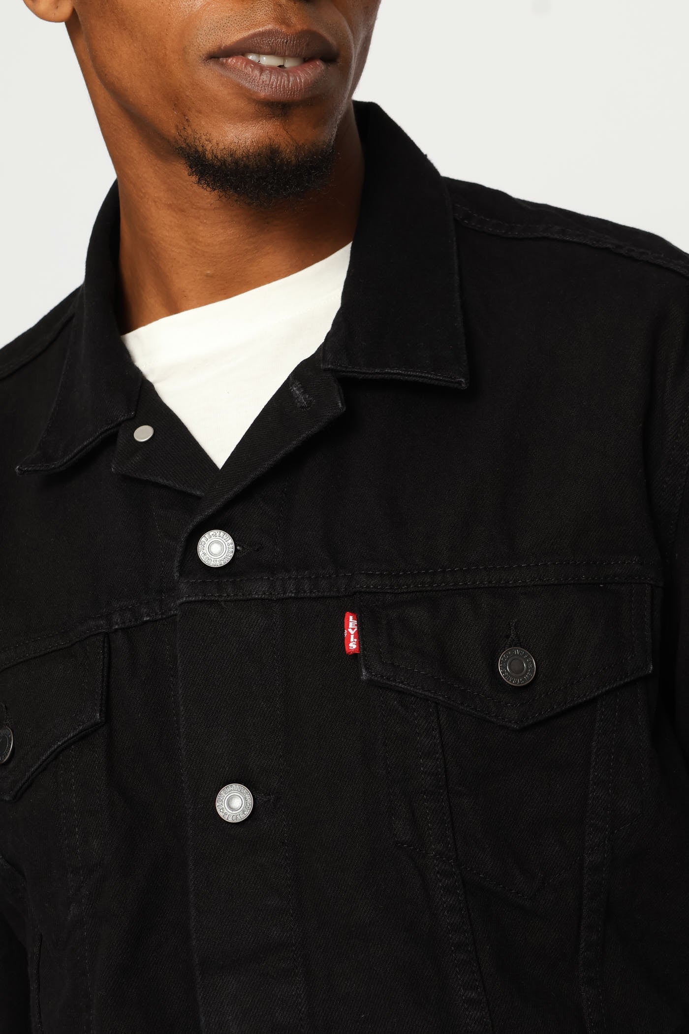 The Trucker Denim Jacket - Black - Image 2