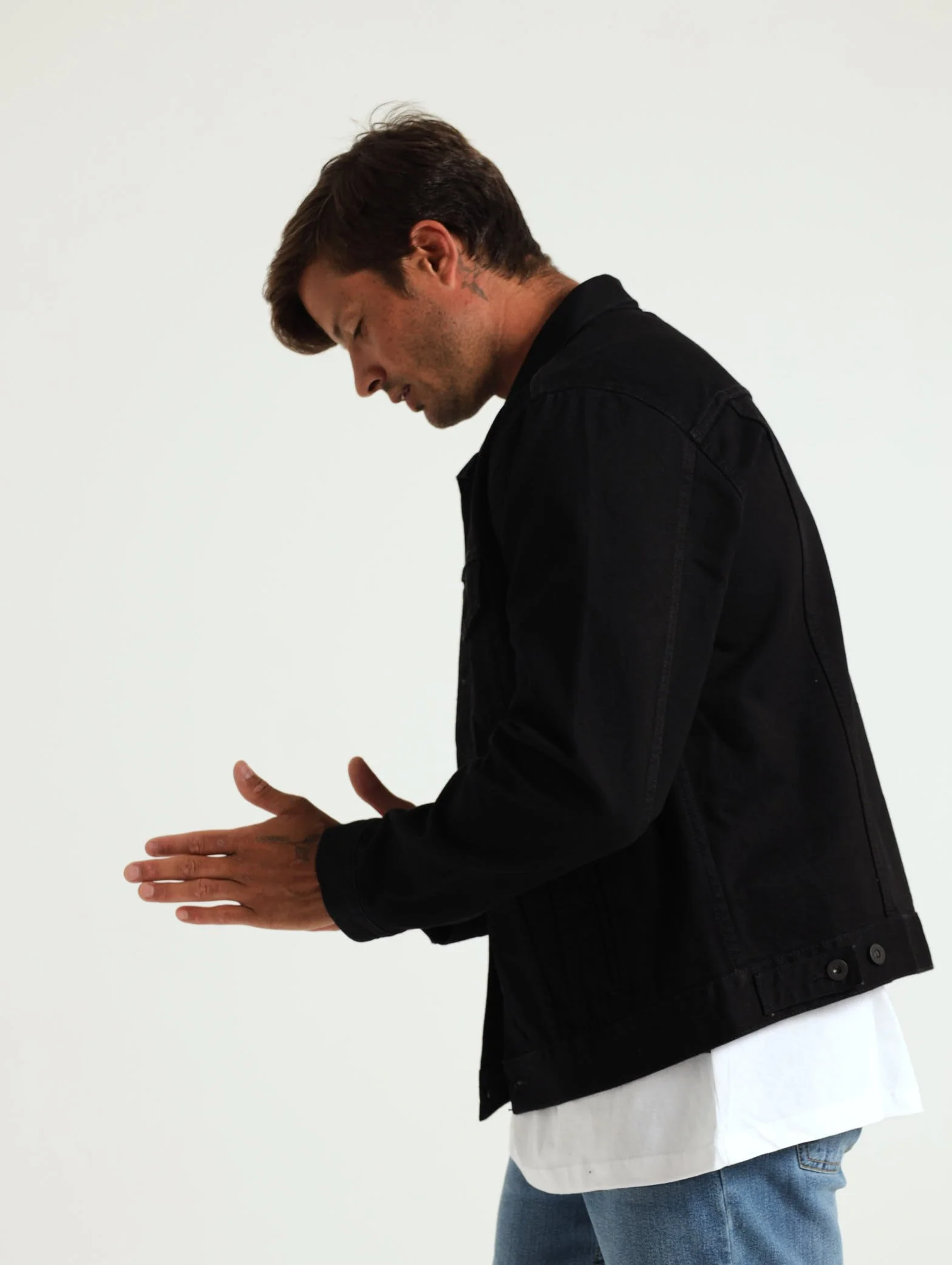 The Trucker Jacket - Black - Image 2