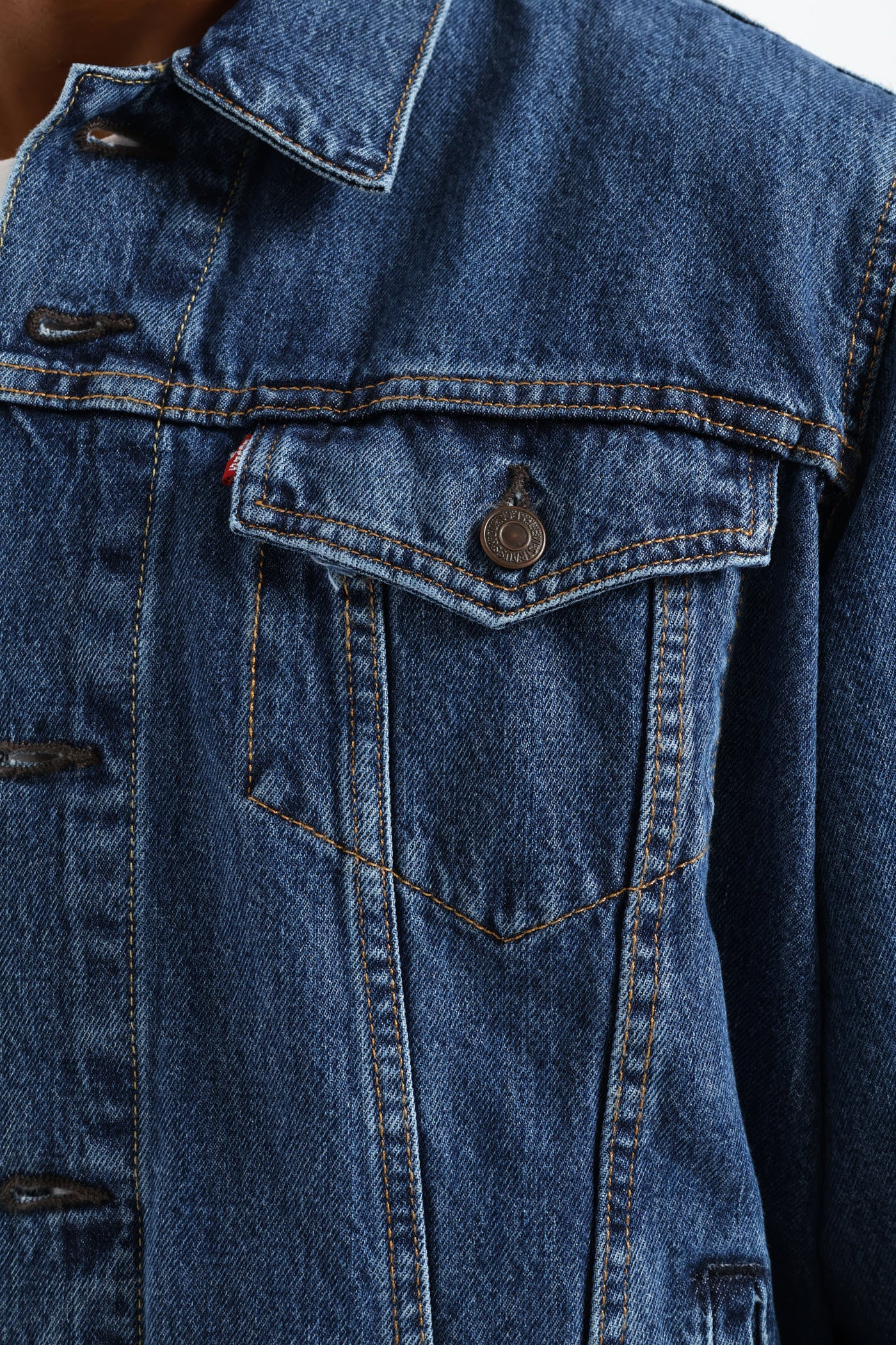 The Trucker Denim Jacket - Medium Wash - Image 10