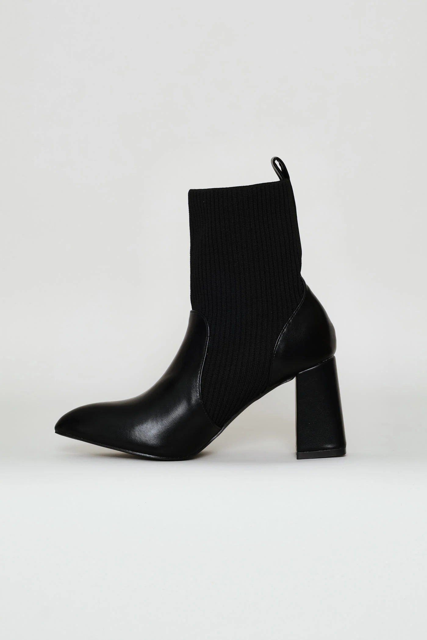 Thick Cable Sock Boot - Black - Image 3