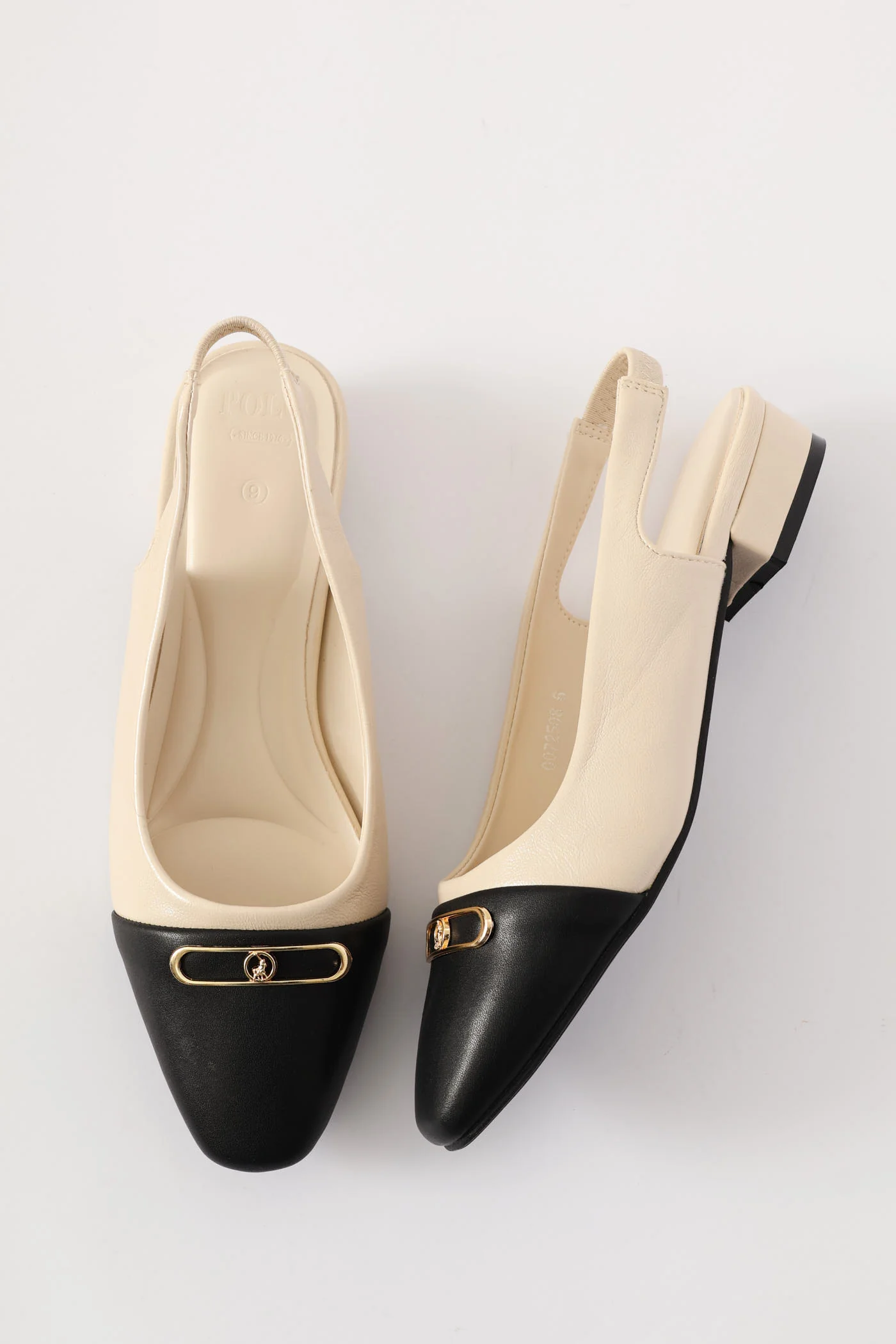 Toe Cap Slingback Sandal - Off White