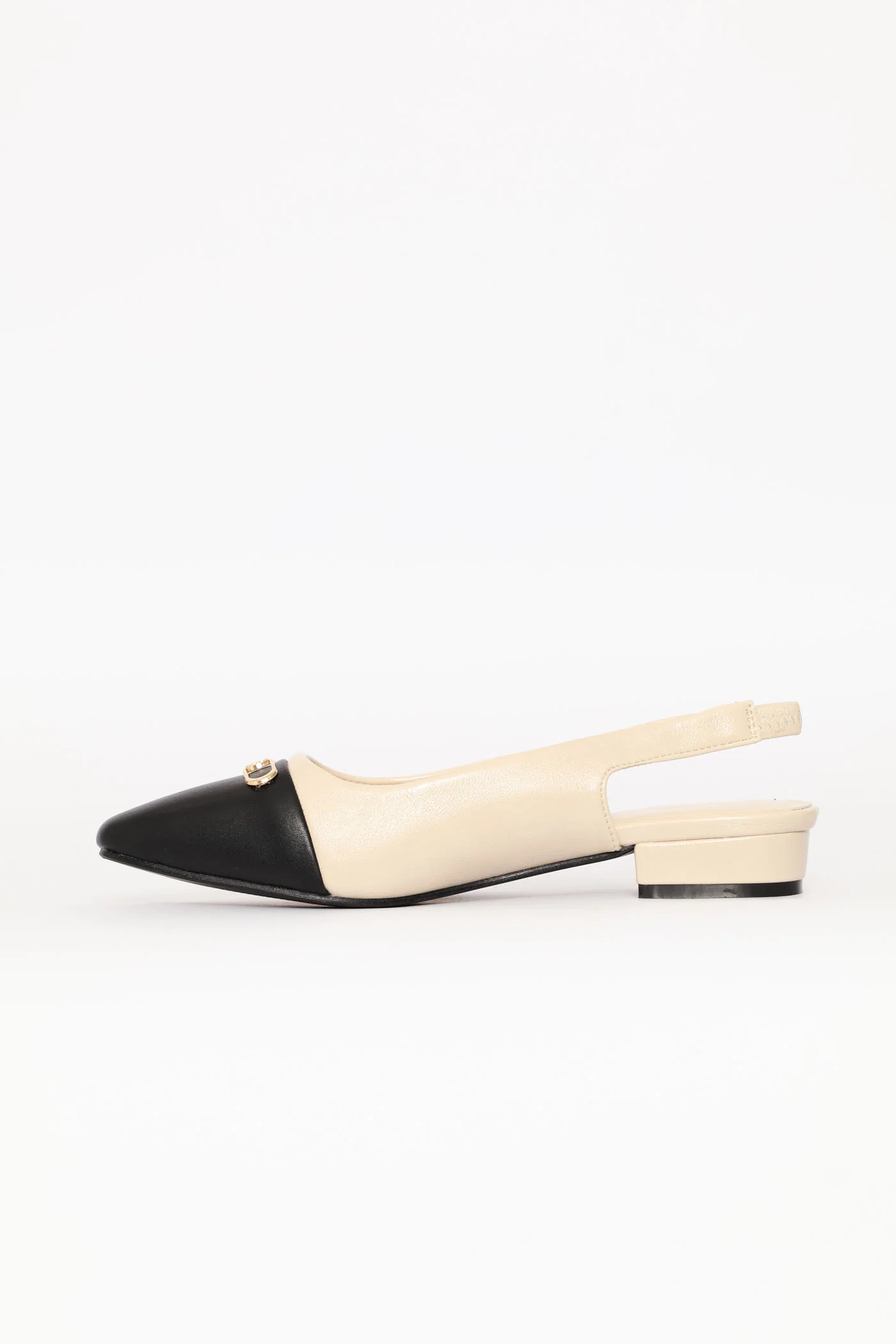 Toe Cap Slingback Sandal - Off White - Image 5