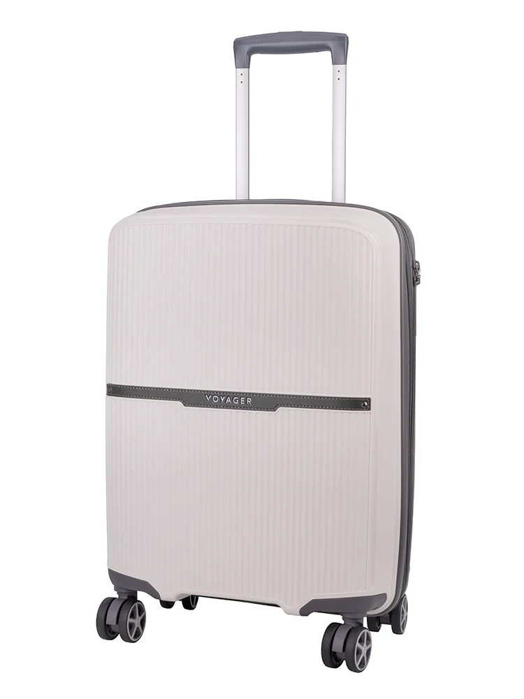 Traveler Carry On Trolley Case - White/Grey - Image 3