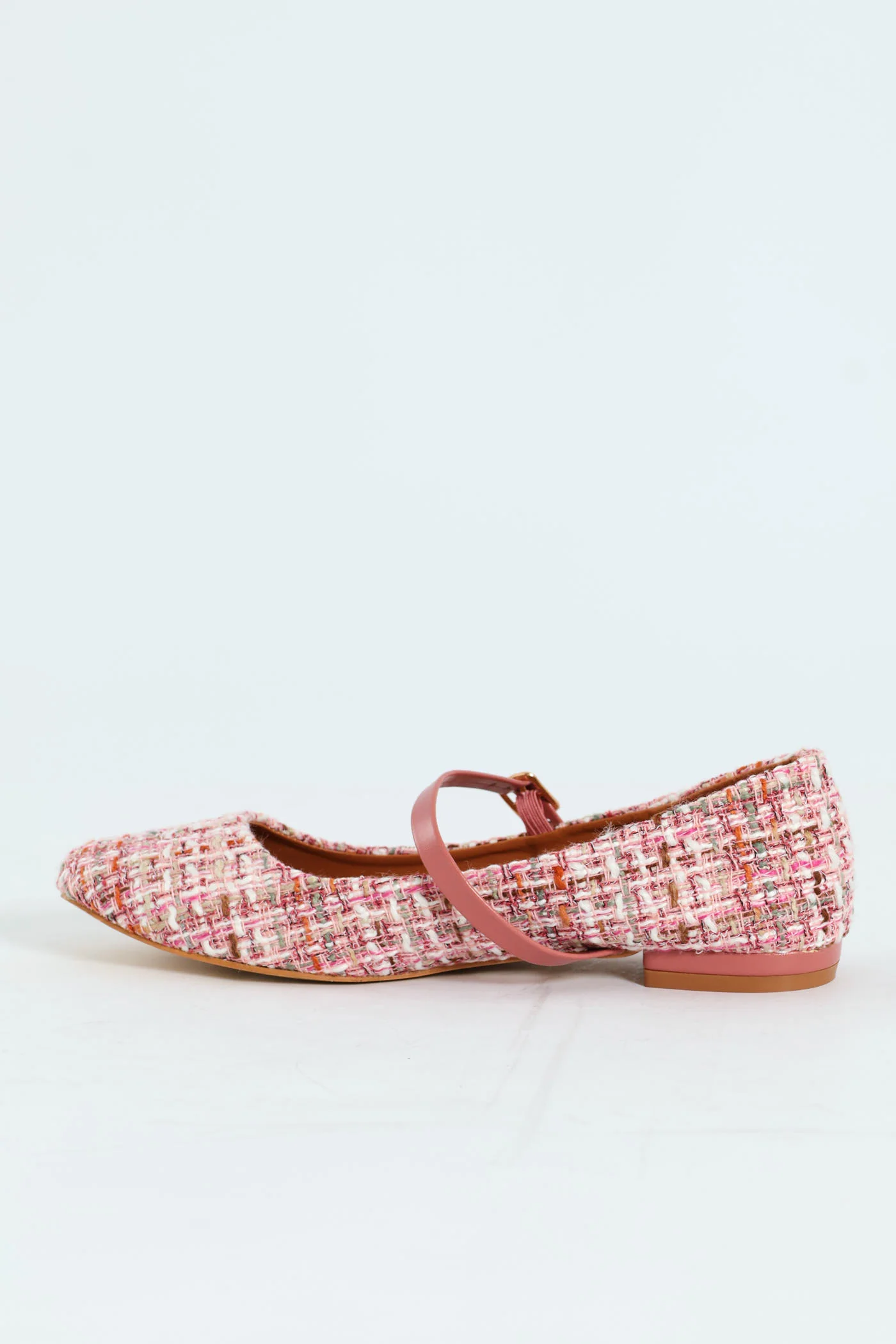 Tweed Maryjane Pump - Pink - Image 4