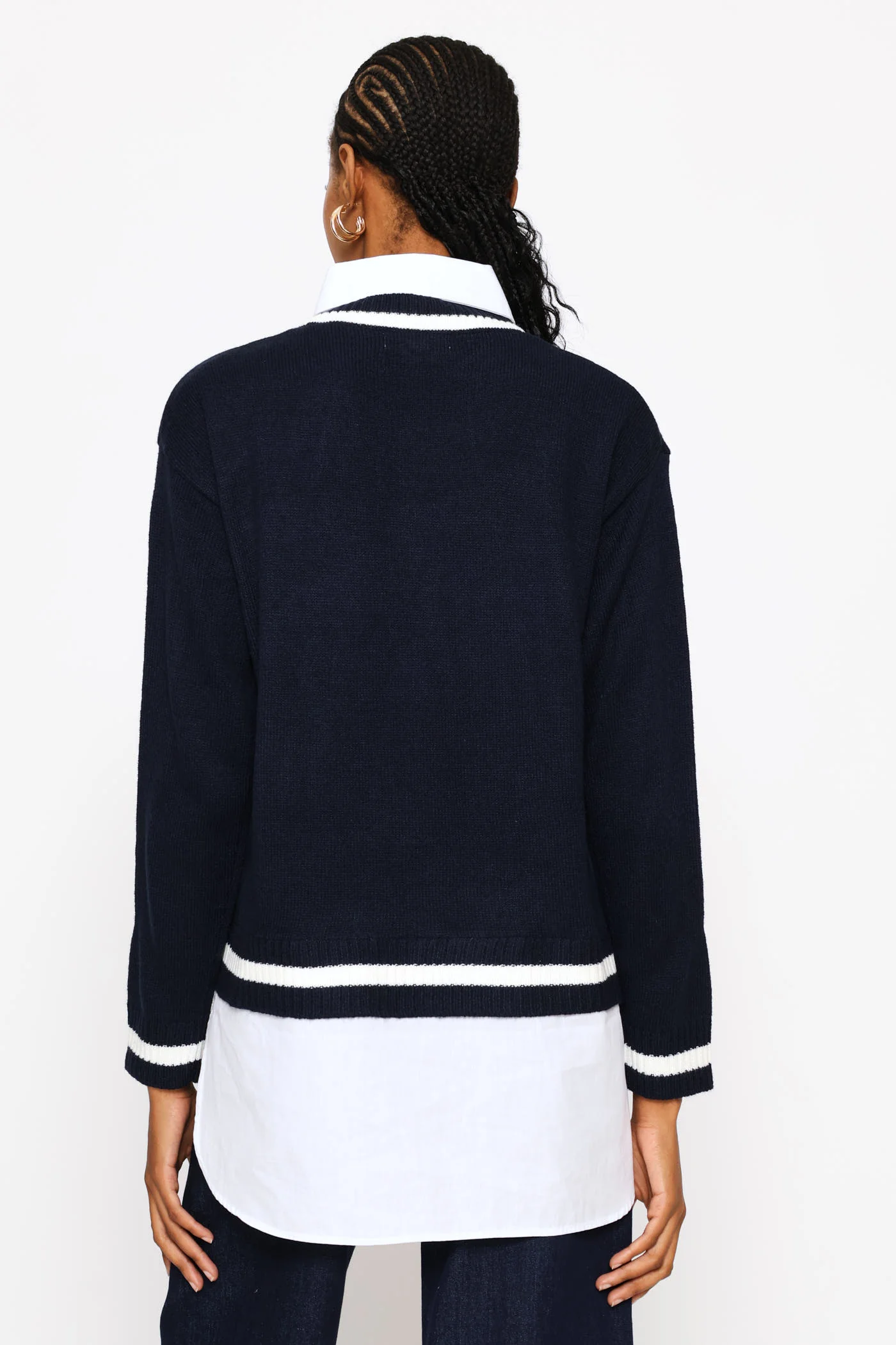 Twofer Academia Knitwear - Navy - Image 5