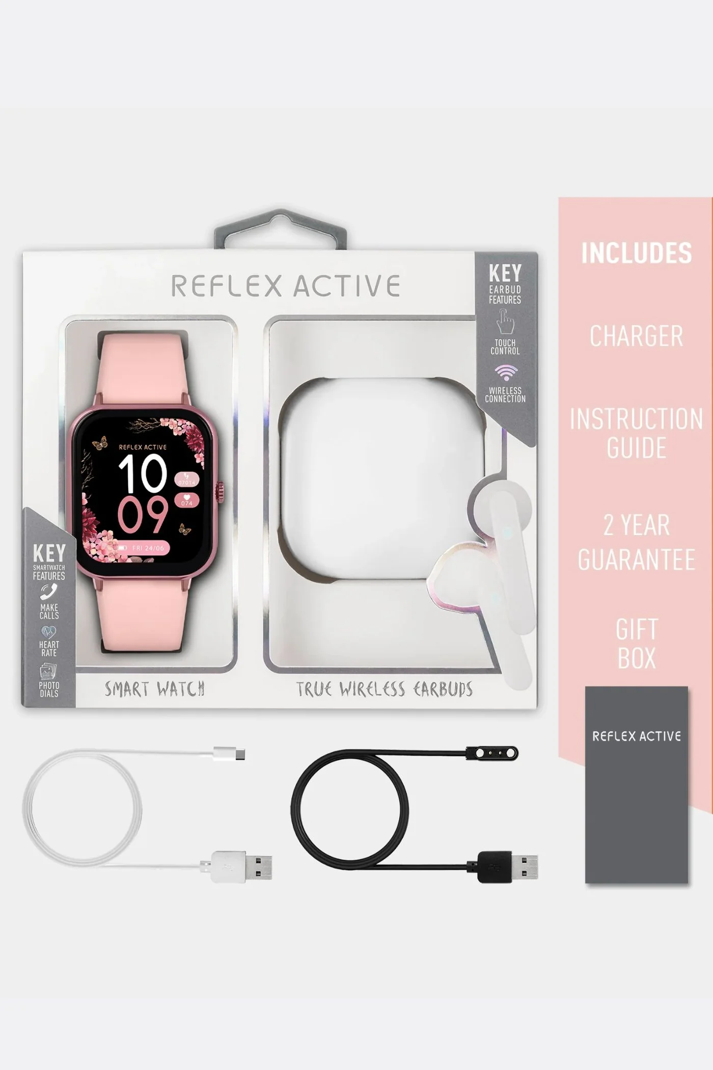 Pink Strap Smart Watch (Series 17) & TWS Earbud Set - Image 7