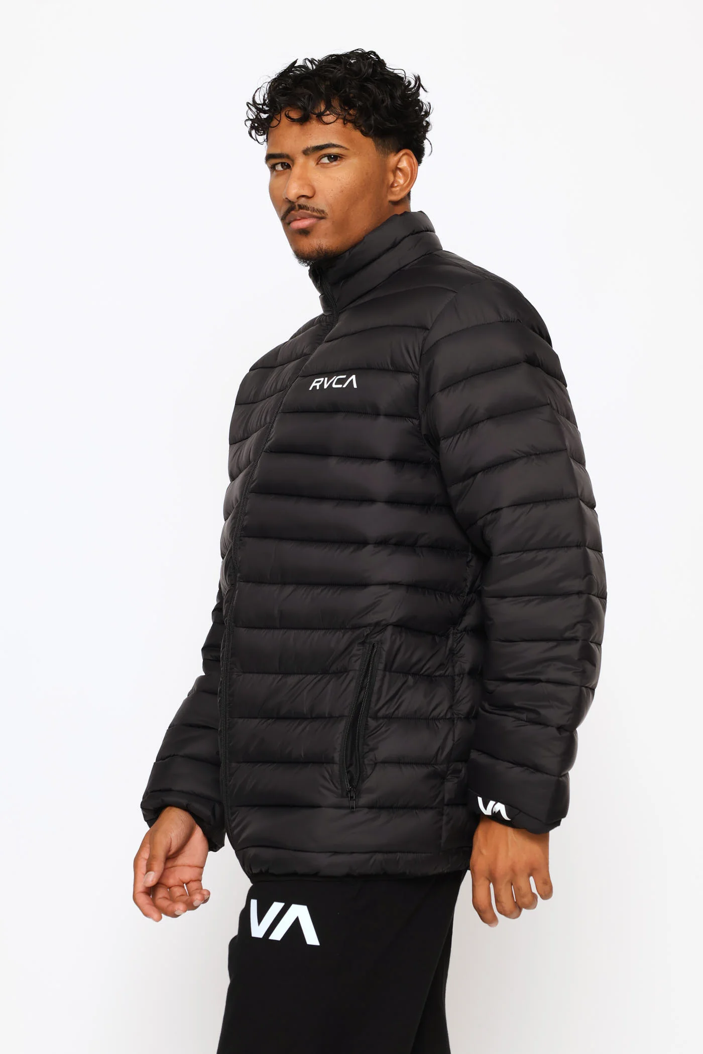 Va Full Zip Puffer Jacket - Black - Image 3