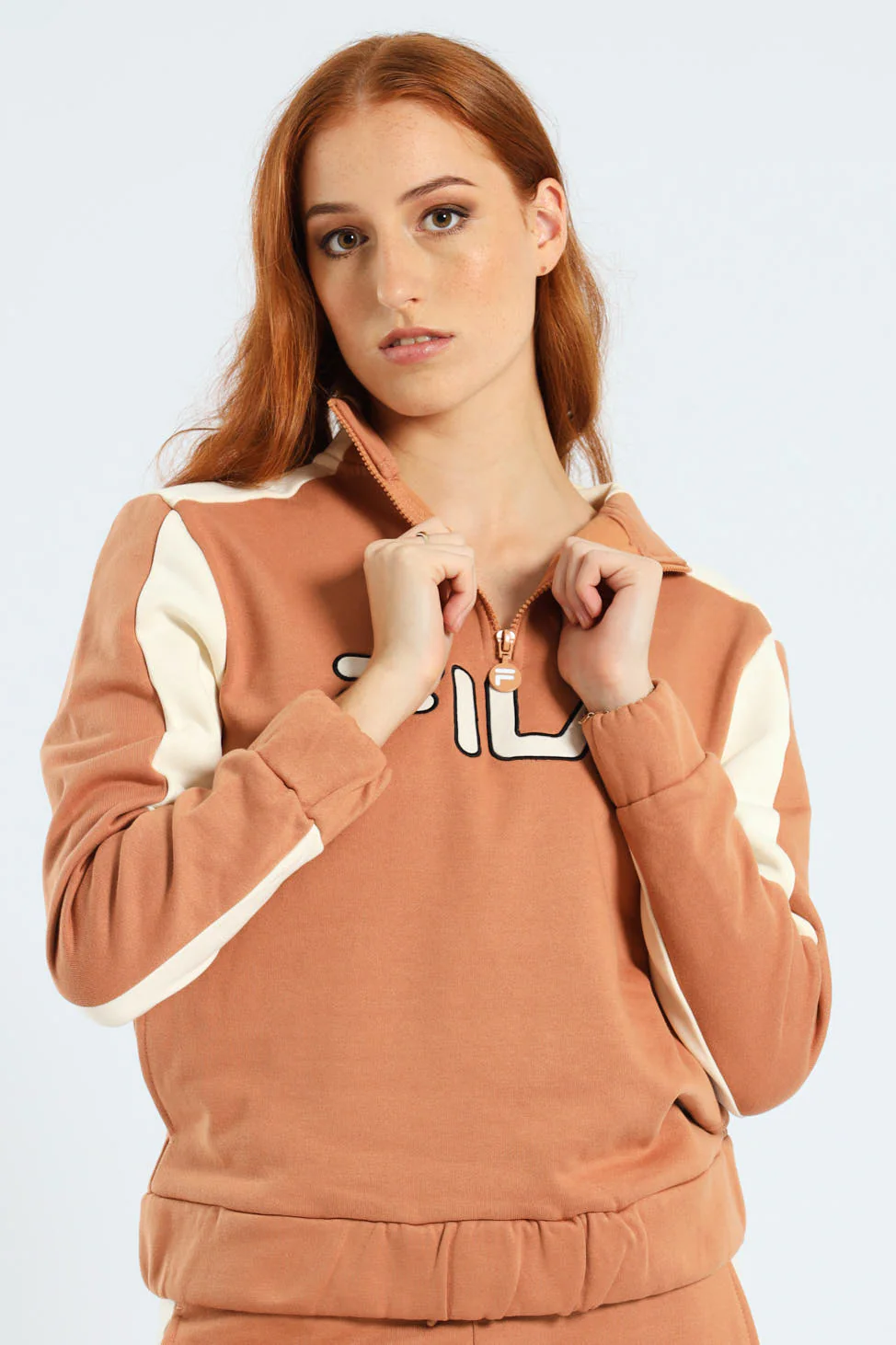 Vivian 3/4 Zip Sweater - Peach - Image 6