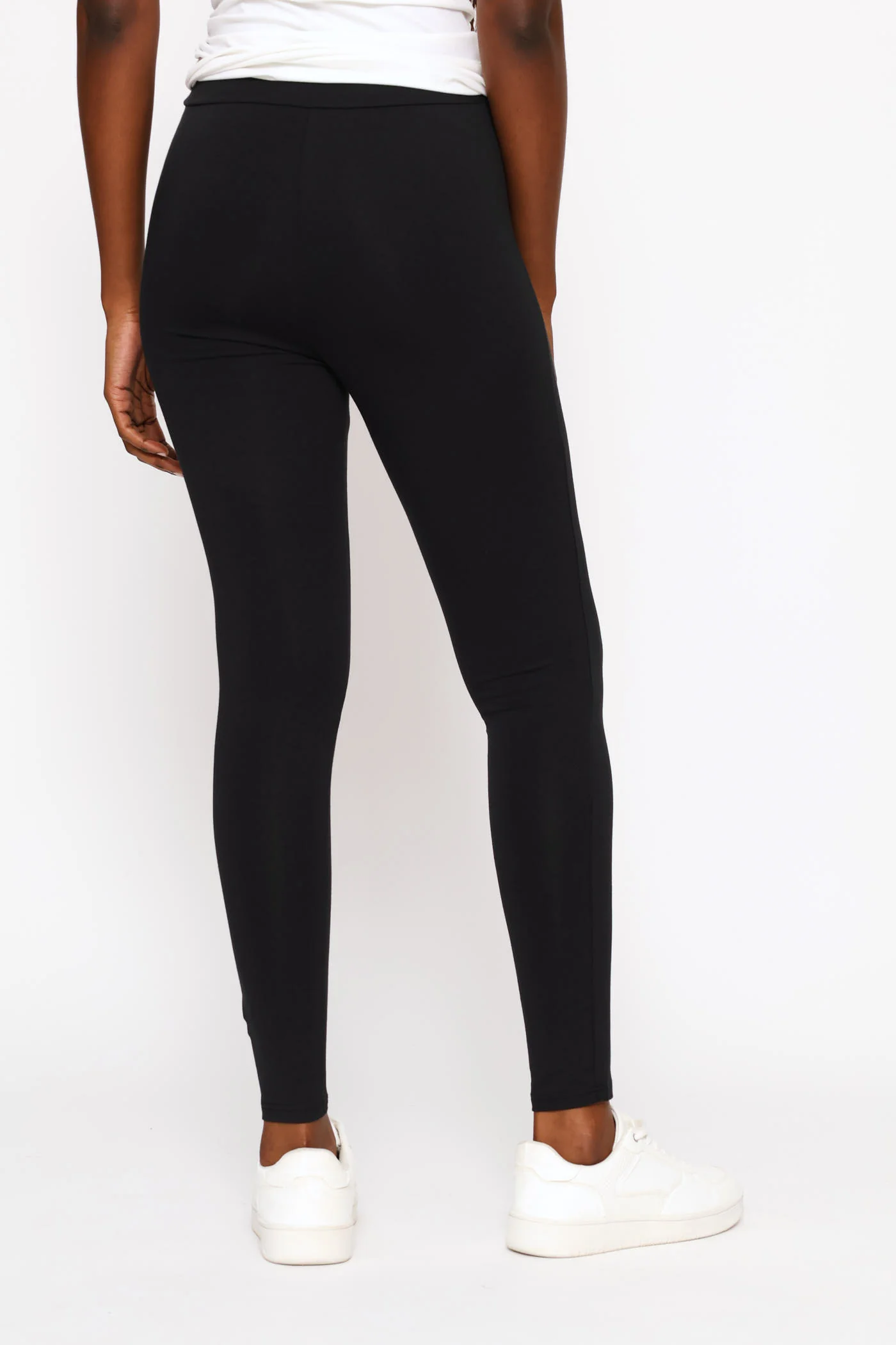 Wide Waistband Modal Legging - Black - Image 5