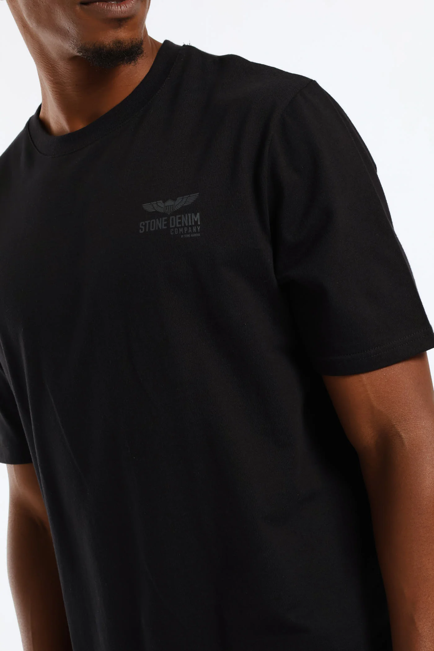 Wings Stone Denim Company Heavy Weight Tee - Black - Image 2