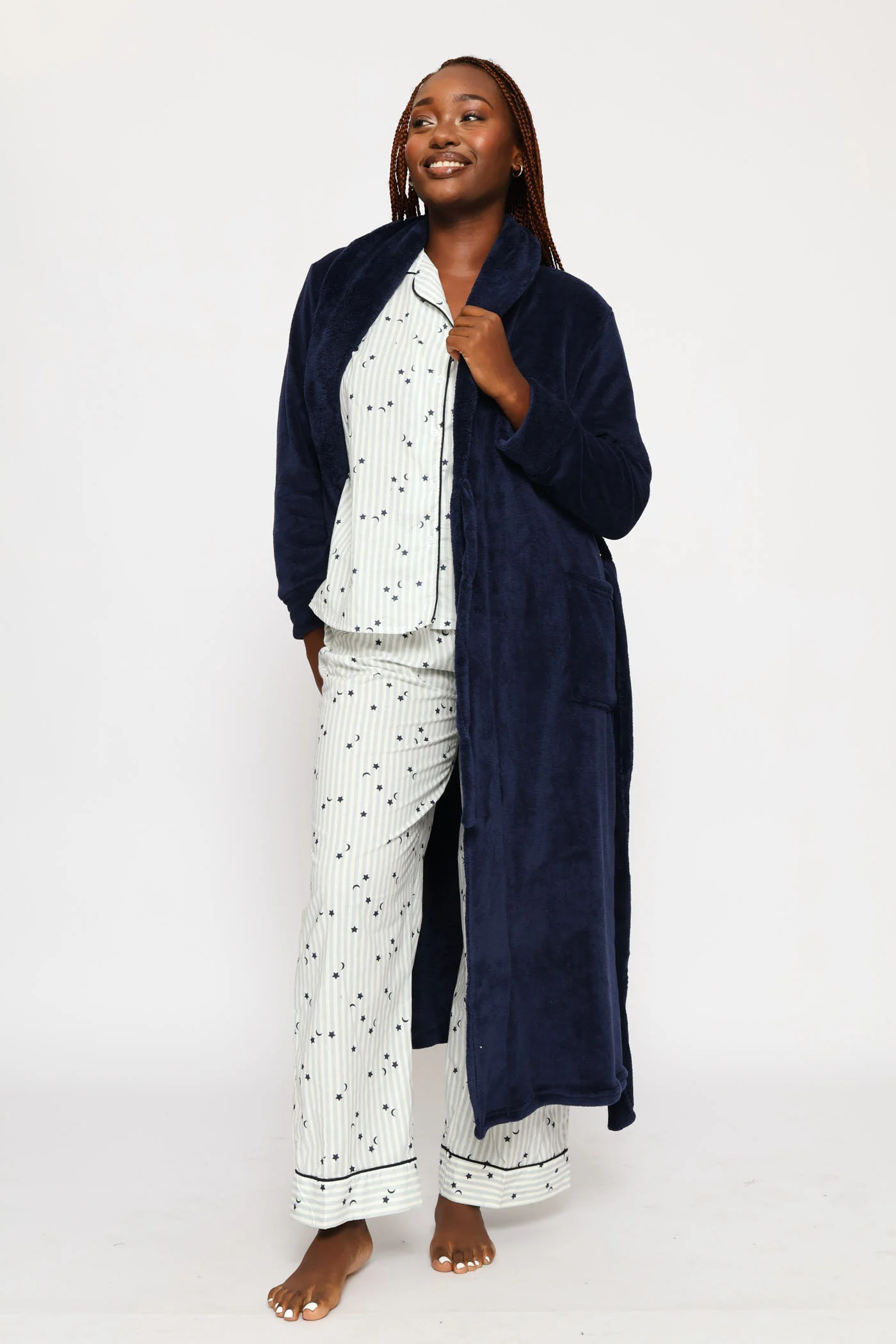 Wrap Gown - Navy