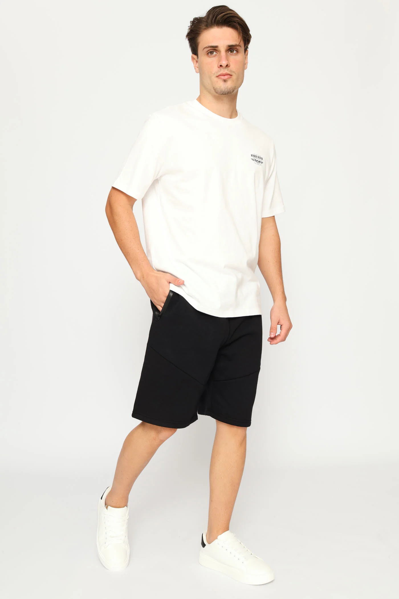 Zip Pocket Fleece Short - Black