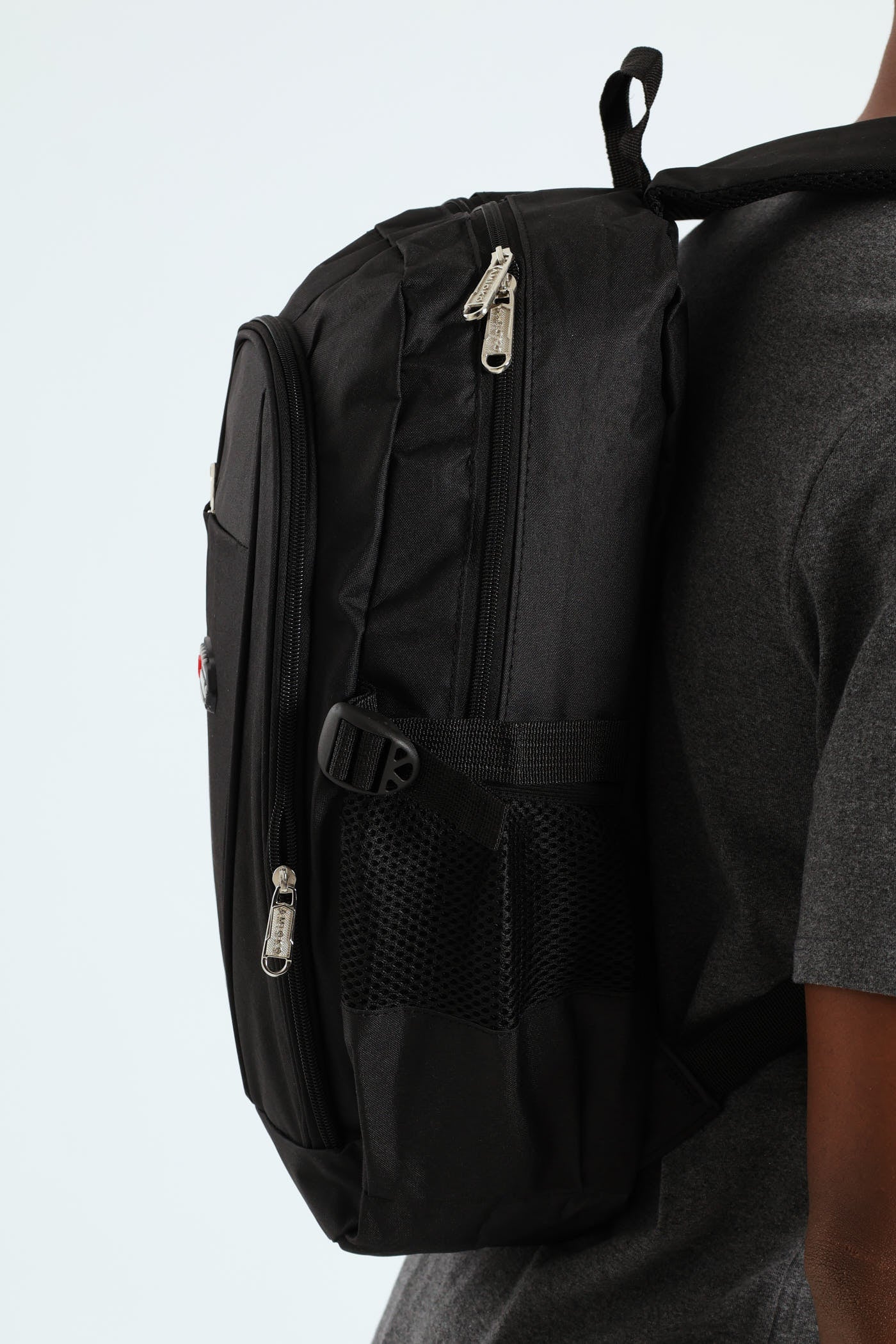 Zipped Backpack - Black - Image 4